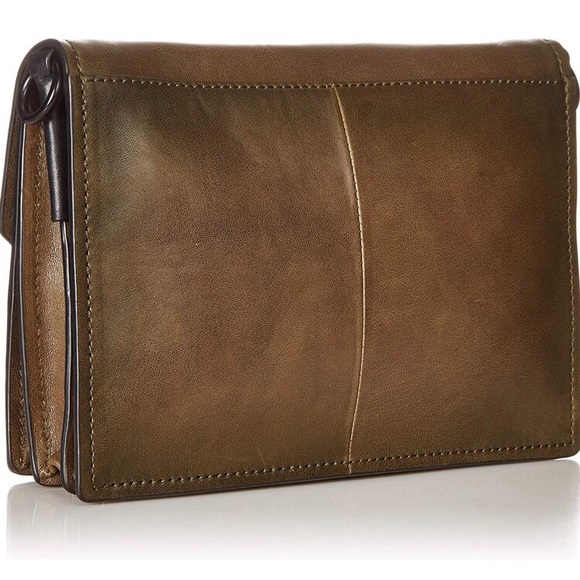 NWT $328 FRYE Samantha Quilted Leather Crossbody Bag in Fatigue! - Picture 3 of 15